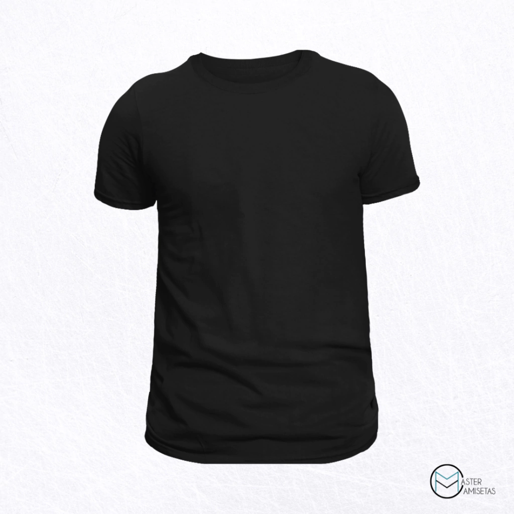 Camiseta Preta, 100% Poliéster
