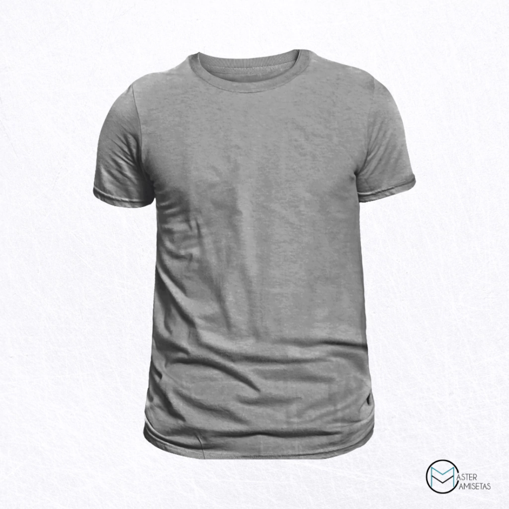 Camiseta Cinza Mescla, 100% Poliéster